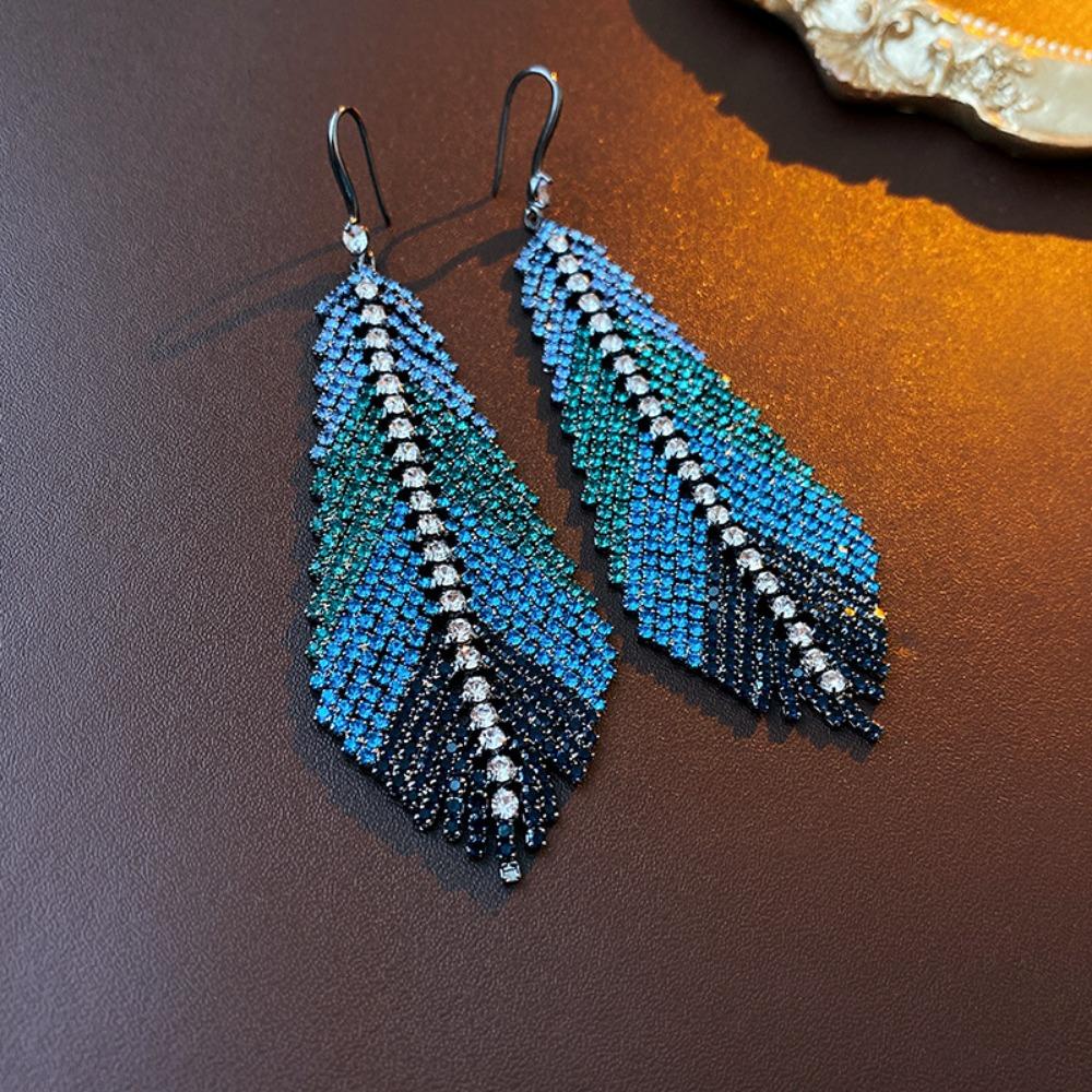 Zircon Inlaid Pearl Butterfly Geometric Earrings European and American Exaggerated High-end Stud Earrings Temperament Light Luxury Earrings