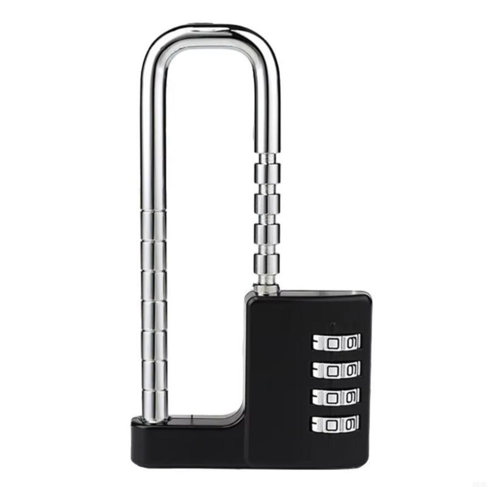 

Security Combination Padlock 4Digit Password Lock Head Retractable Code Lock Gym Style A