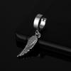 Punk Style Wing Gun Snake Pendant Earrings Stainless Steel Hiphop Geometric Stud Ear Jewelry Party Gifts For Women Girls