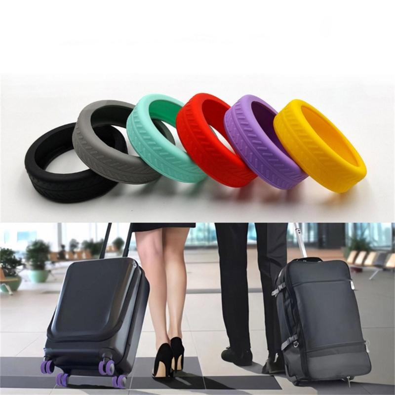 10pcs Silicone Wheel Cover for Luggage Absorb Shocks and Protect Your Suitcase Fashionable Wheel Accessory