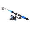 Fishing Rod Reel Combo Full Kit with 2PCS 2.1m Telescopic Fishing Rods 2PCS Spinning Reels Fishing Lures Hooks