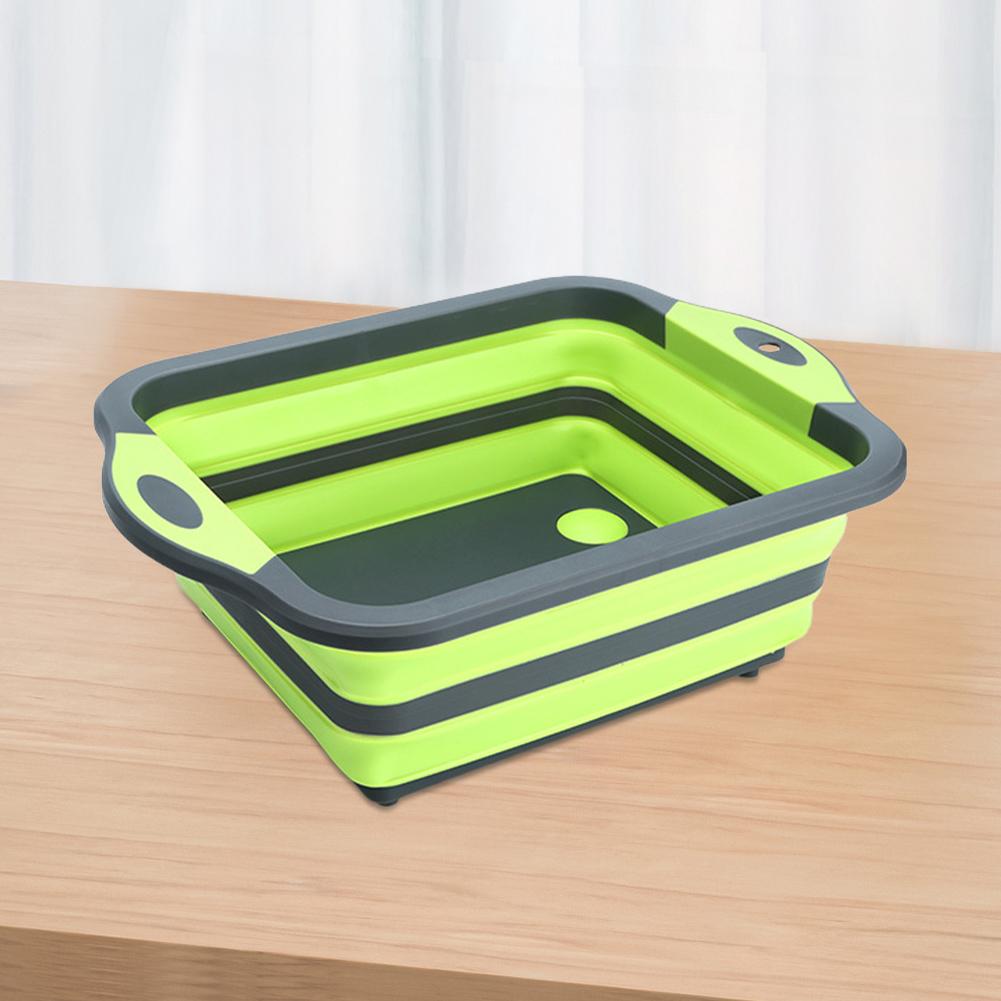 Collapsible Cutting Board Washing & Draining Veggies Fruits Storage Basket Space Saving Camping Cutting Board for Camping Picnic