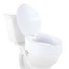 Raised Toilet Seat, 5" Height Raised, 300 lbs Weight Capacity, Universal Toilet Seat Riser, Screw Rod Locking, with Toilet Seat, for Elderly,