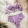 European and American bra set ultra-thin sexy lace bra set gathering beautiful back bone clothes women's underwear set