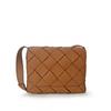 Genuine Leather Crossbody Bag Woven Design Unisex Shoulder Medium Size Vintage Style