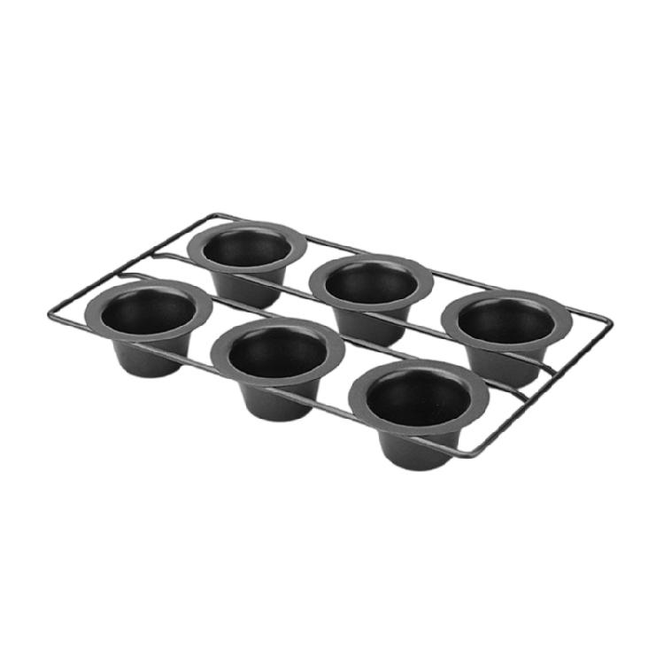 

6 Cups Kitchen Baking Sheet Carbon Steel Cake Molds Cake Pans Baking Molds Metal Cake Mold Baking Accessories for Baking 1