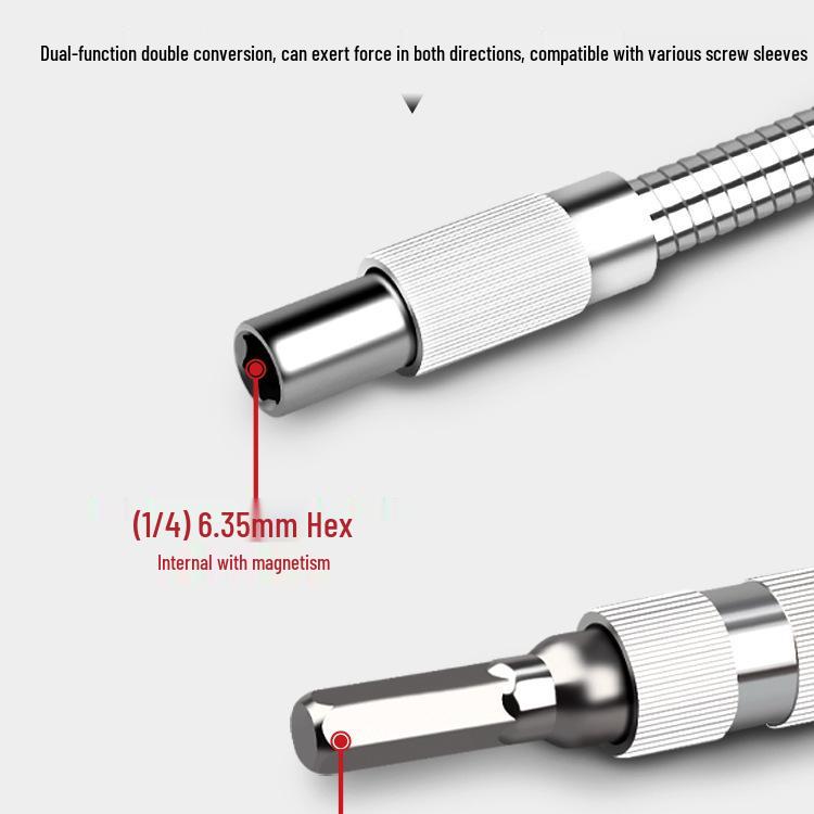 Universal Swivel Joint for Electric Drill and Screwdriver - Flexible Shaft Adapter with Conversion Head