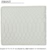 White Japanese-made Leather Bifold Wallet for Men and Women, Made from a Single Piece of Genuine Snakeskin Leather. Features Include a Coin Purse,