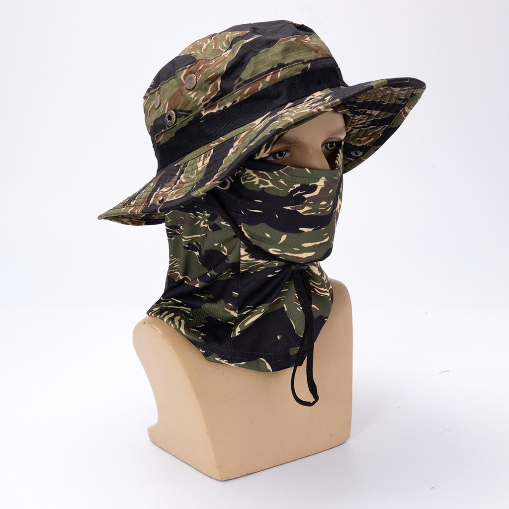 2 Stück Sturmhaube Skimaske Camouflage Fischerhut Anzug für Damen Herren Faltbarer Weicher Hut Outdoor Jagd Angeln Skifahren Radfahren Breit