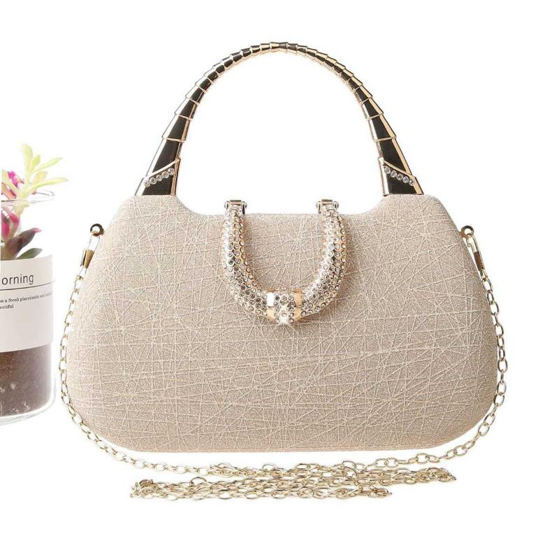 WTEMPO Brand Fashion Slim Flashing Handheld Dinner Bag Premium Texture Women Handheld Bag Dress Party Matching Small Square Bag