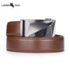 Vysoce kvalitní pánský opasek Automatická přezka Pravá hovězí kůže Jednoduchý ležérní Business Univerzální pánský kalhotový opasek
