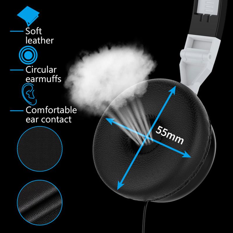 Subwoofer Kabelgebundenes Gaming-Headset Hifi-Klangqualität Faltbar Tragbar 3,5-mm-Stecker Kopfhörer für PC-Spielekonsole Alle Smartphones