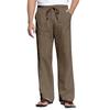 Men's Cotton And Linen Summer Casual Drawstring Pocket Trousers