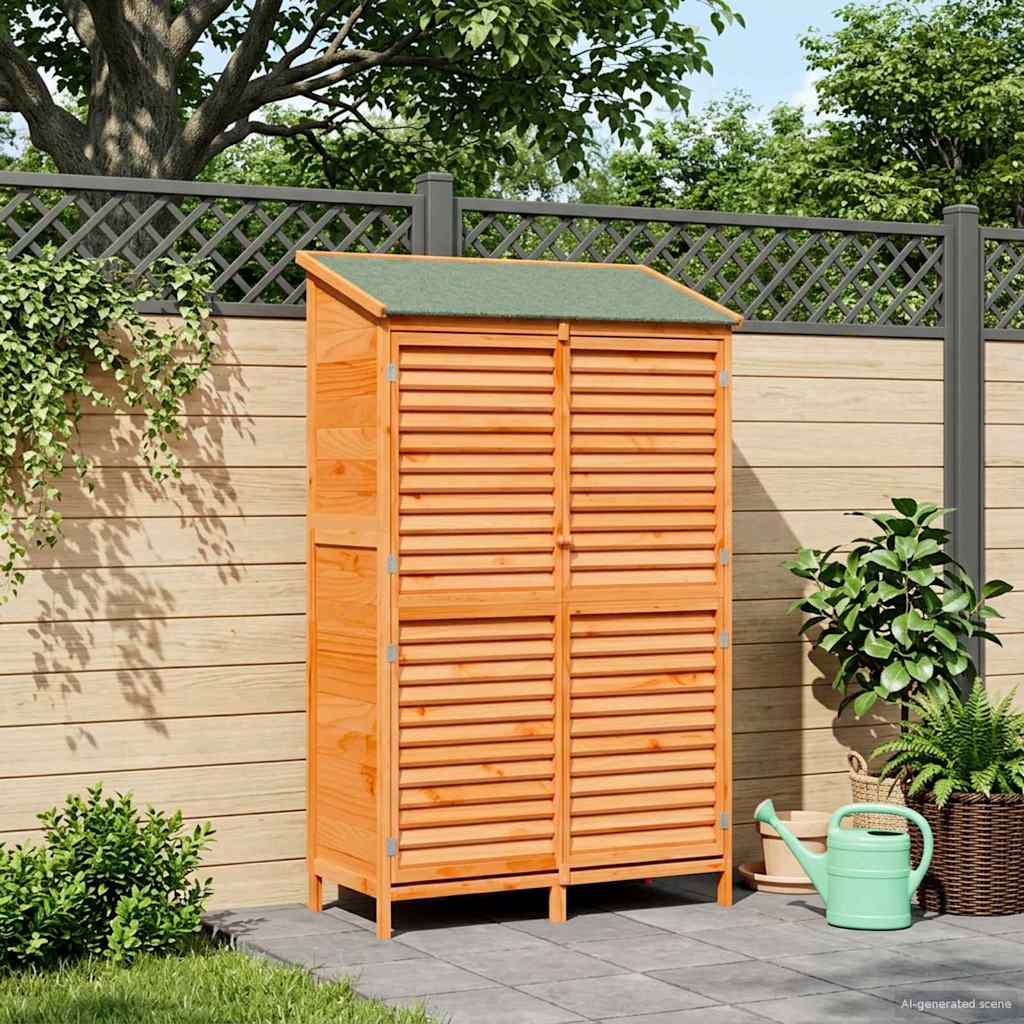 Garden Shed Brown 106 x 56 x 176.5 cm Solid Spruce Wood