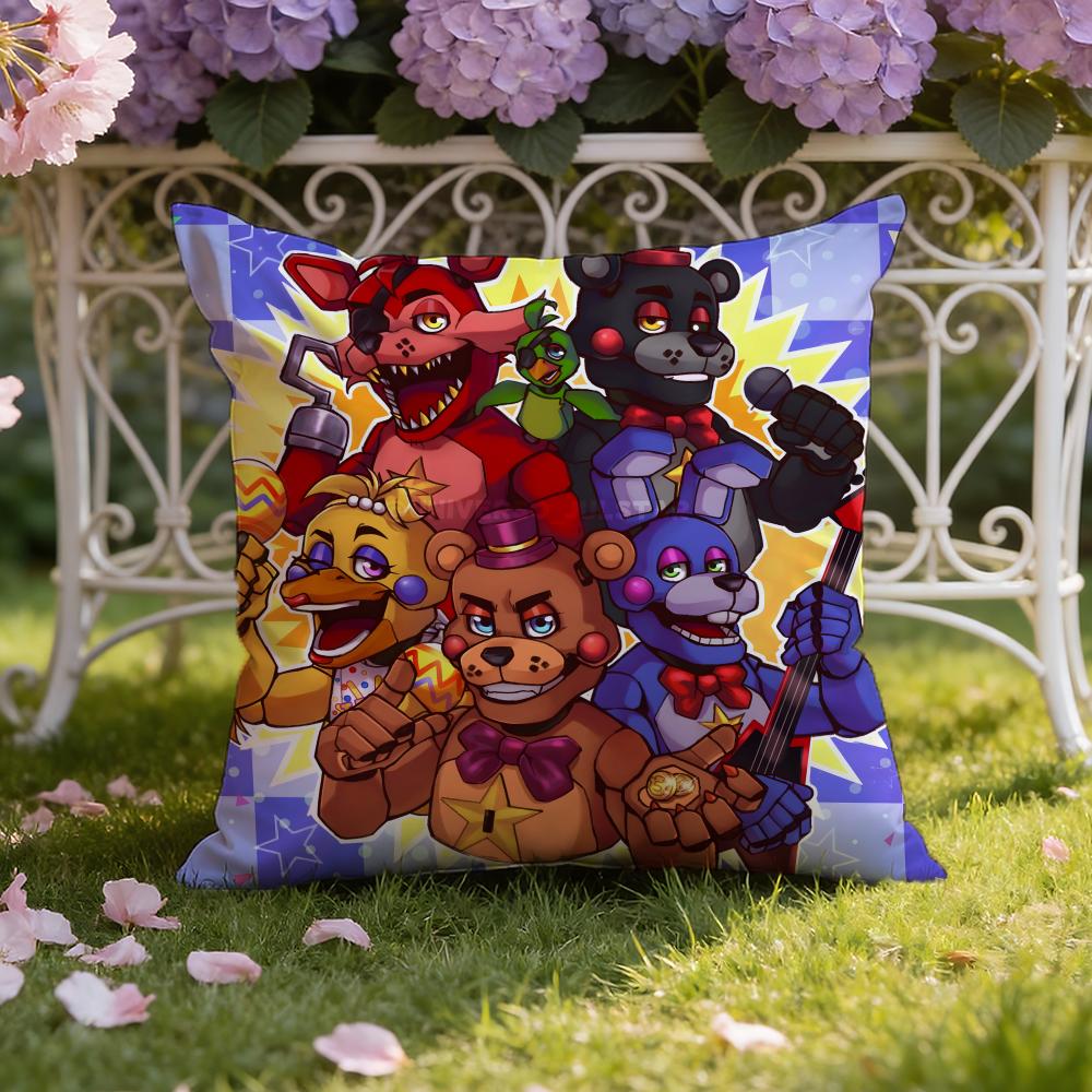 Anime F-Five N-Nights At Freddy's Cushion Cover Home & Car Dual-Scene Pillow Cover: Reversible for Premium Comfort