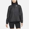 Nike Solid Color Logo Sport Casual Loose Eco-Friendly Windproof Water-Repellent Lightweight Woven Hooded Jacket Women Jacket Black DM6180-010