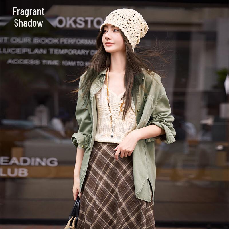 Women s Green Pure Cotton Relaxed Fit Shirt Jacket L