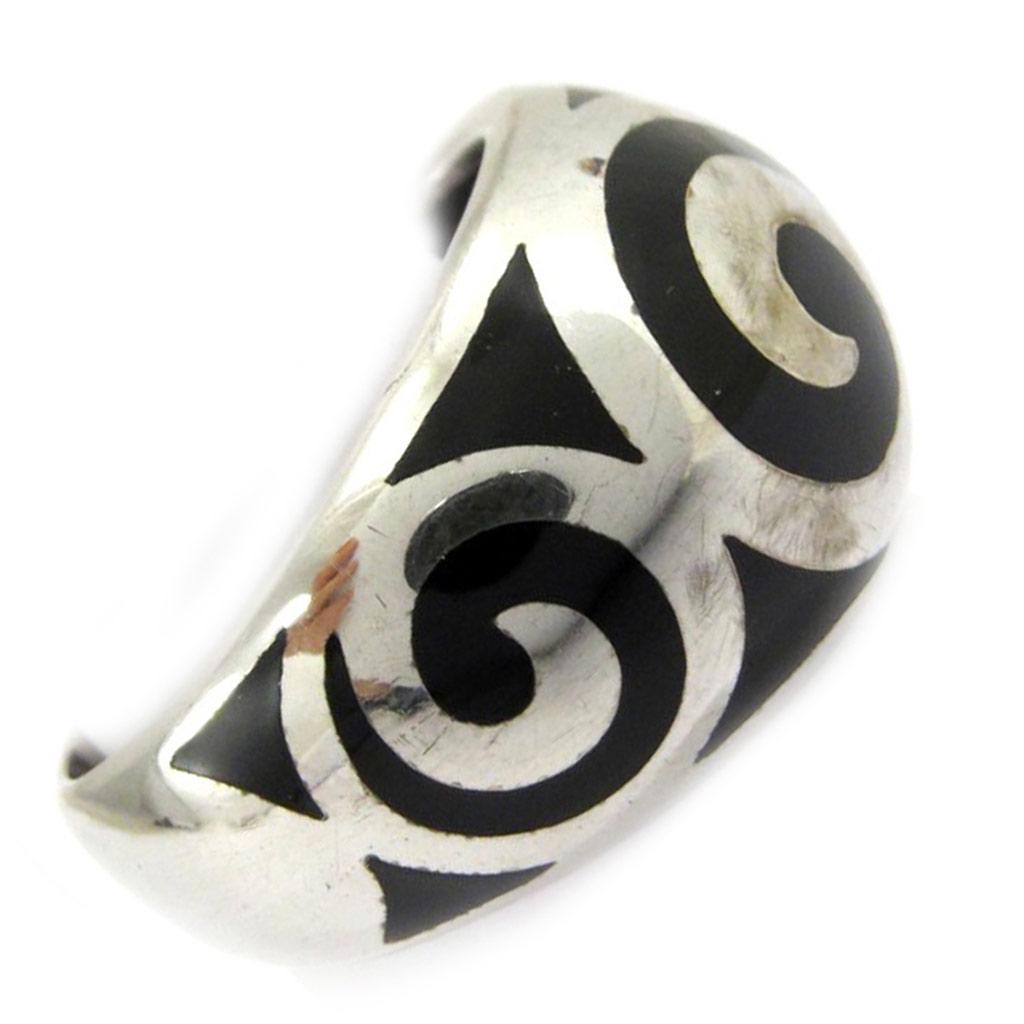 Silver Ring 'Labyrinth' Silver Onyx - 12 Mm