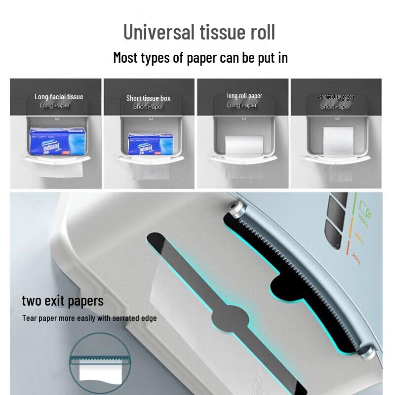 Weijian Punch-Free Wall-Mounted Bathroom Tissue Box with Storage