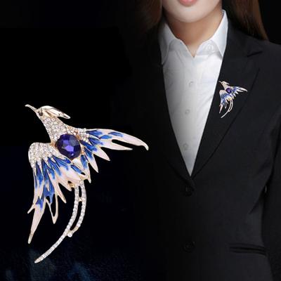 Brož Pin Třpytky Oblečení Odpovídající jemné zpracování Móda Phoenix Bird Corsage Brož Ženy Šperky