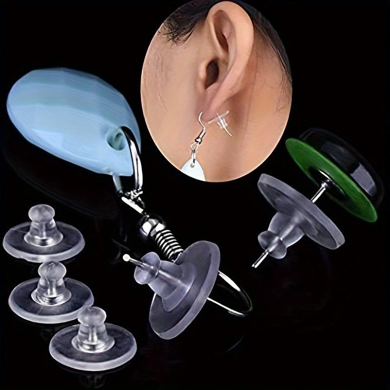 10/20pcs Clear Fishing Hook Earring Backs | Safety Stoppers for Drop Earrings, Soft Clip Replacements, Earring Back Plugs