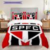 Sao Paulo FC Pattern Bedding Quilt Set Quilt Cover Pillowcase Home Decoration Birthday Gift (1 * Duvet Cover + 2 * Pillowcase, Without Core)