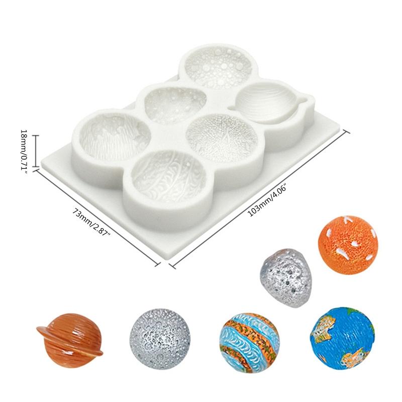Schokoladenformen mit 6 Mulden, planetenförmige Backformen, Fondantformen, Silikon-Kuchenformen – das perfekte Geschenk für Backbegeisterte
