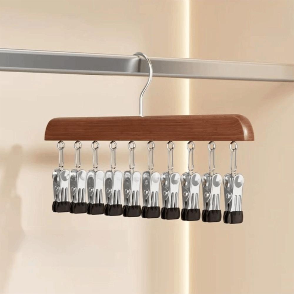 

with 10 Clips Closet Organizer with 12 Clips Space Saving Legging Hangers 360° Rotating Multifunctional Clothes Hanger