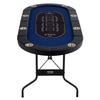 8 Player Foldable Poker Table, Blackjack Texas Holdem Poker Table with Padded Rails and Stainless Steel Cup Holders, Portable Folding Card Board Game