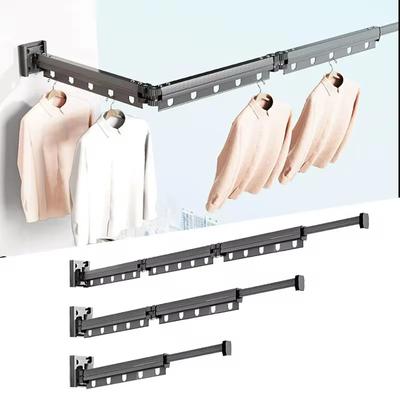 Suction Cup Folding Clothes Drying Rack Retractable Laundry Room Storage Collapsible Clothes Hanger Portable Clothes Drying Rack