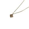 Elegant Women's Zircon Rhombus Pendant Necklace: Unique Design, Versatile Clavicle Chain