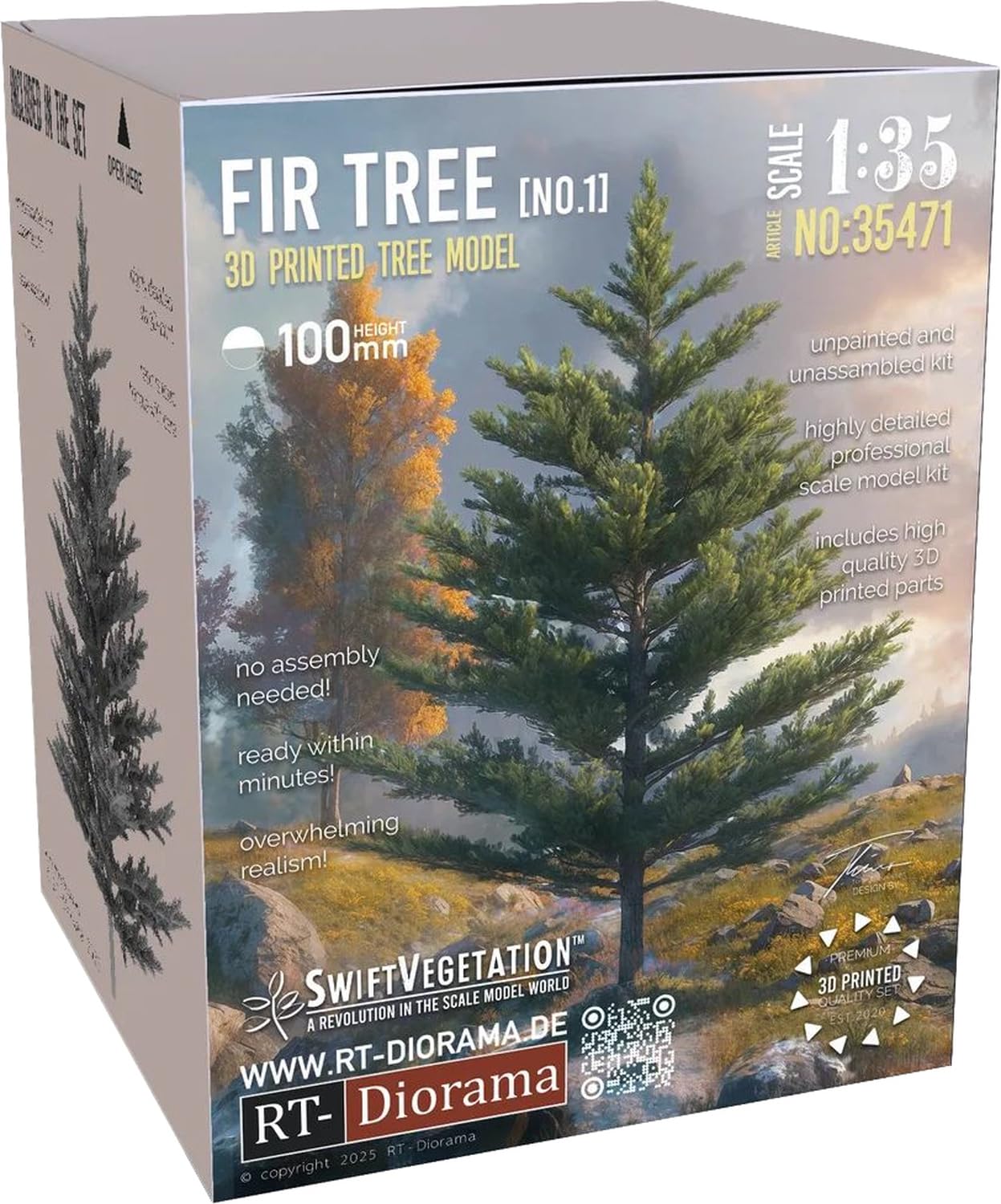 

RT Diorama Fir Tree Miniature Accessory RTD35471 1/35 No.1 (Scenery)