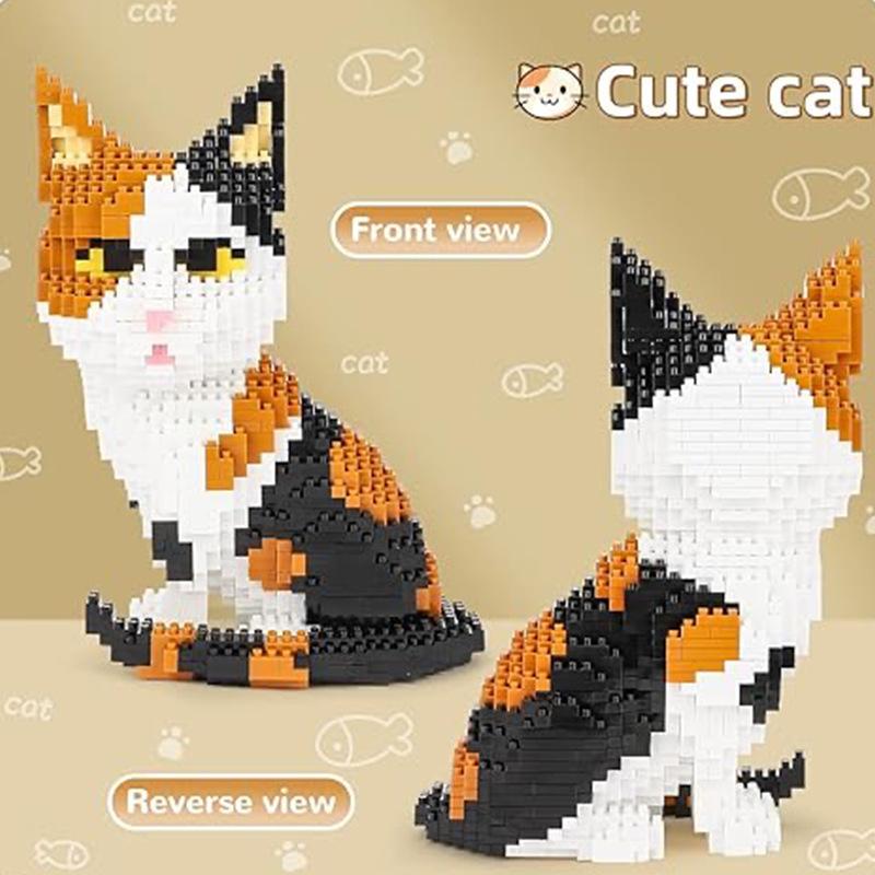 New Cartoon Creative Pet Cat and Dog Assembly Toys DIY Educational Building Blocks Toys Parent-child Interactive Toys Gifts