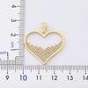 Nidin Luxury Fashion Cubic Zirconia Heart Pendant Women Gold Plated High Quality Chain Necklace Sparking Jewelry Party Gift