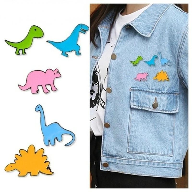 1 buc. Broșă agrafă de haine dinozaur la modă, insignă din pânză pentru guler, rever, cadouri de Crăciun pentru doamne, bijuterii de modă