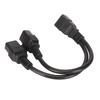Dual IEC320 C19 to C20 Cord Female to Male Universal Y Splitter Power Cable for Desk Lamp LCD Monitor 12.6in