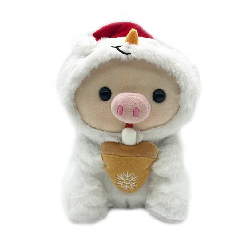 Adorable Christmas Pig Plush Toy Features Festive Santa And Reindeer Designs For Holiday Joy