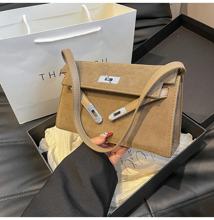 Premium Retro Matte Bag Women's Winter New Casual Hand Carry Small Square Bag Single Shoulder Messenger Bag