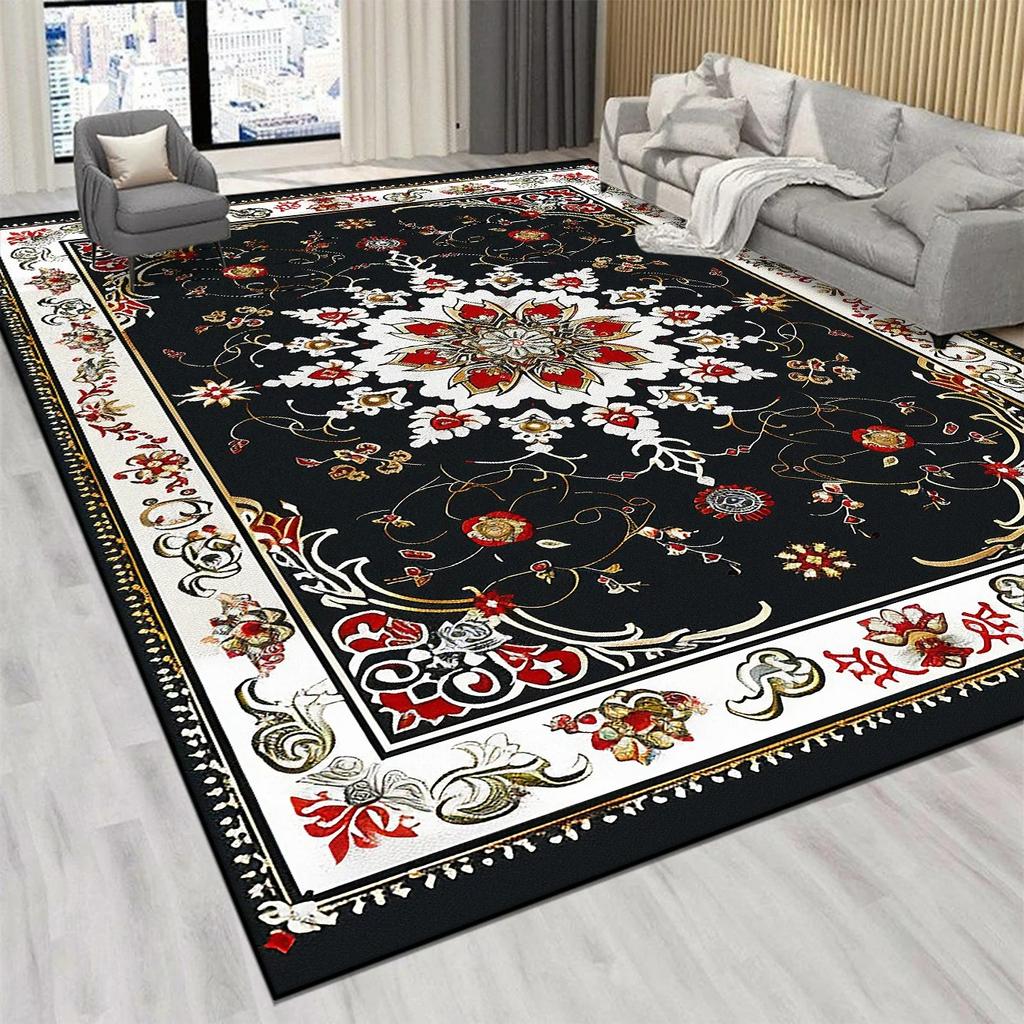 Luxury Red Large Area Rugs Persian Carpet Home Living Room Bedroom Decor Floor Mat Lounge Sofa Coffee Table Rug Hotel Doormats