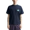 Nike Color Block Fitted Crew Neck Short Sleeve T-Shirt Men Tops Navy-Blue FB2759-451