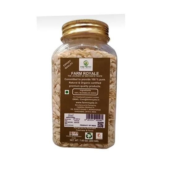 Farm Royale Muskmelon Beej (Kharbuja Giri) 200g | Premium Musk Melon Kernels | Natural & Farm Fresh