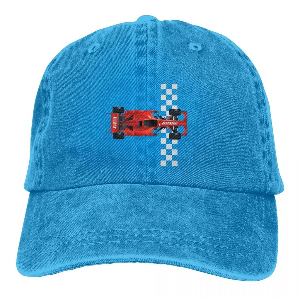 Summer Cap Sun Visor Red Finish Hip Hop Caps F1 Car Race Cowboy Hat Peaked Trucker Dad Hats