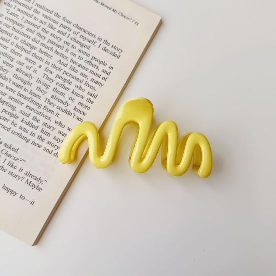 Hair Claw Clip Wavy Candy Color Non Slip Strong Hold Elegant Large Women Long Thick Thin Curly Hair Clamp Fashion Hair Accessories