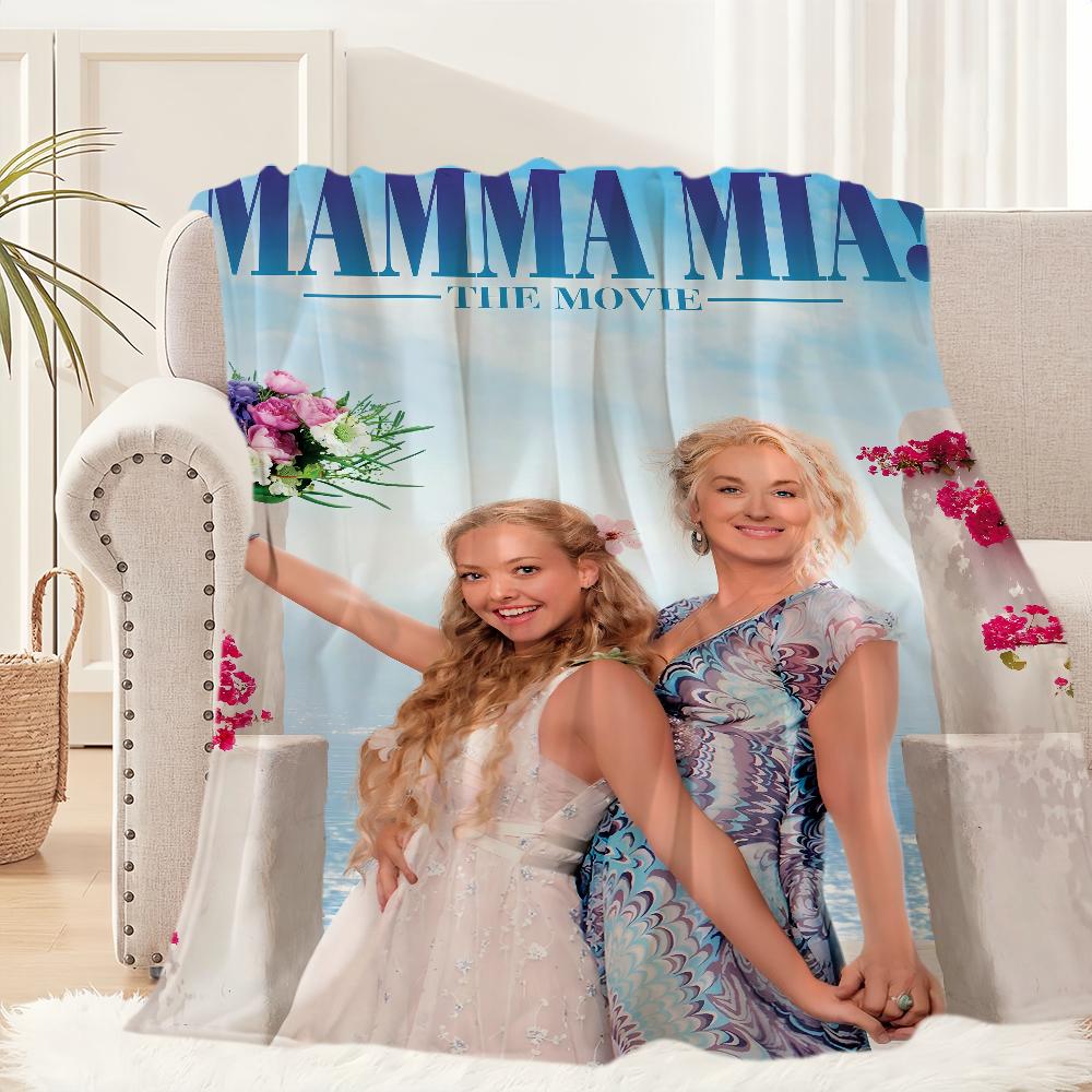 Classic Film M-Mamma Mia Blanket Plush Nap Sofa rug for Living Room Warm Office Bedroom Birthday Home Travel Kid Gifts
