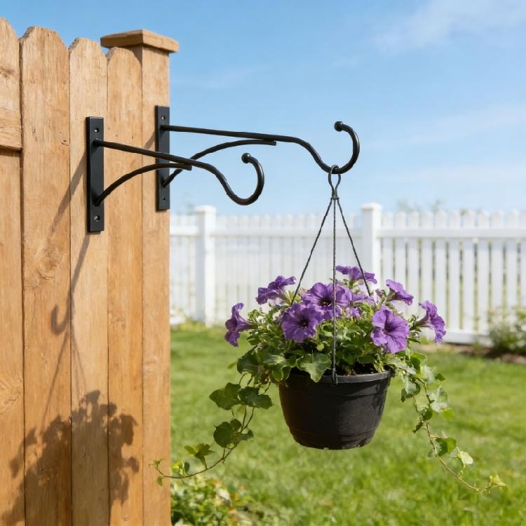 Portapiante Nero Tradizionale Per Uso Esterno Durevole Verniciato a Polvere Design Completa Vari Stili di Terrazza