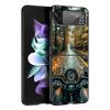 Phone Case for Samsung Galaxy Z Flip 3 4 5 6 7 Folding Black Shell For Samsung Z Flip4 Flip5 PC Hard Cover Cool Motorcycle