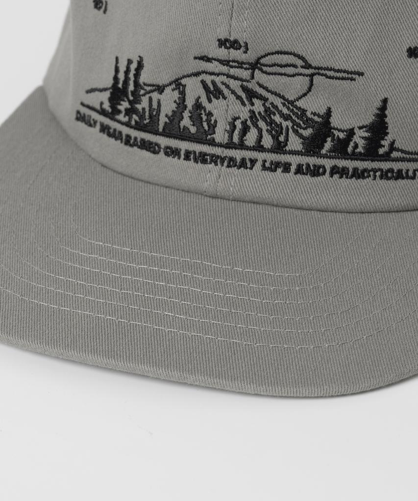 MILLO ARCHIVE Scenery Embroidered Flat Cap [Cement Grey]