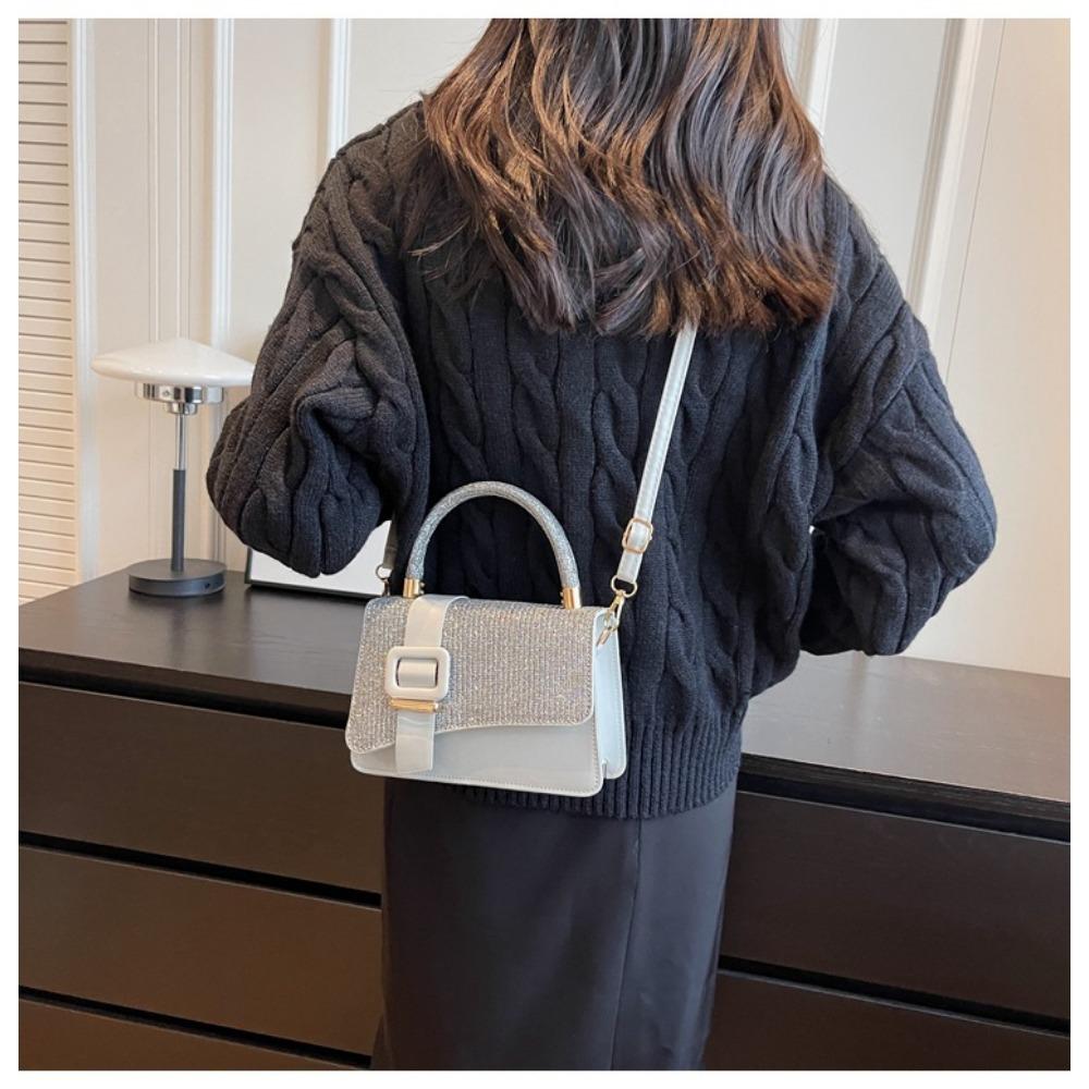 New Design Women’s Shoulder Bag with Belt Buckle Detail Minimalist Fashion Crossbody Handbag