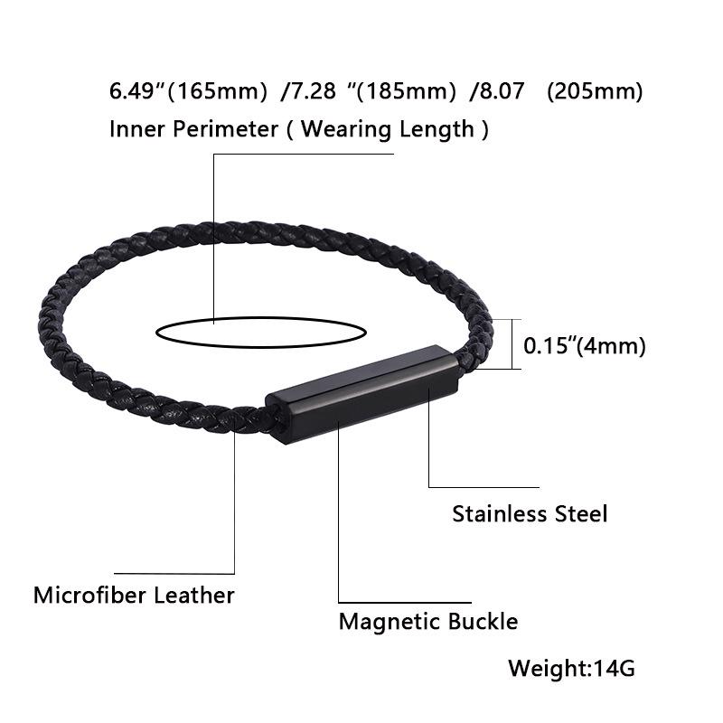 Exquisite Korean-Style Couple Bracelet with Laser Engraving