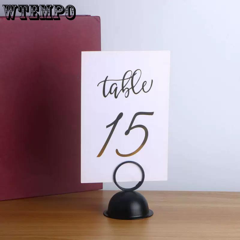 WTEMPO Metal Circular Business Place Card Holders License Plate Holders Sticky Note Holders Photo Holders Message Holders Desktop Number Holder Stands